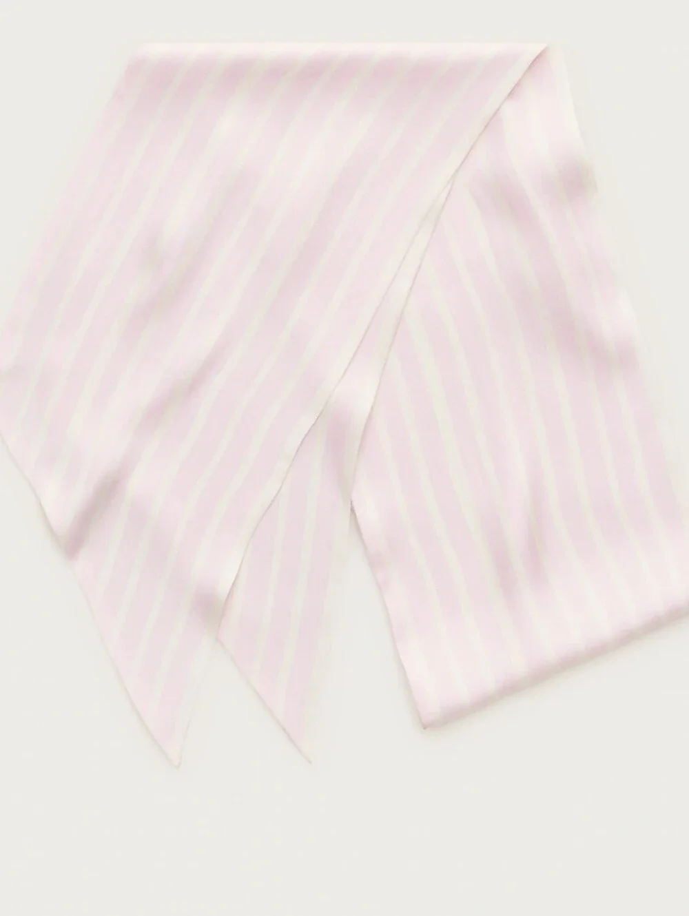 NWT J Crew Silk Scarf Pastel Pink W Stripes